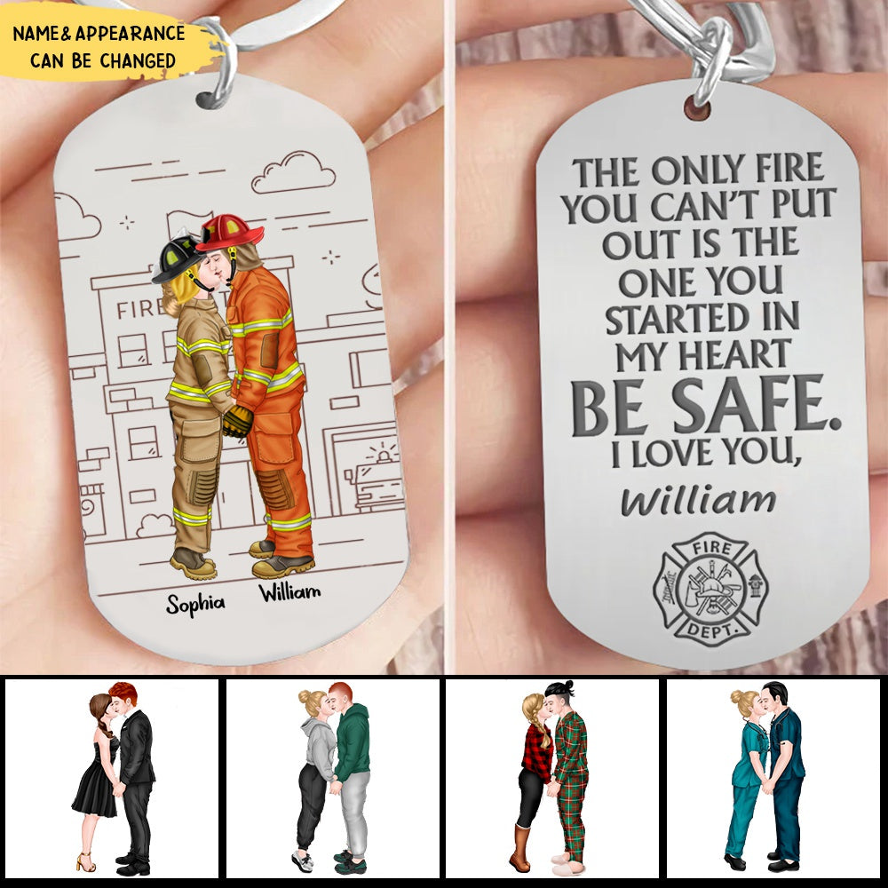 Be Safe Keychain Gift for Deployed Soldier or Firefighter