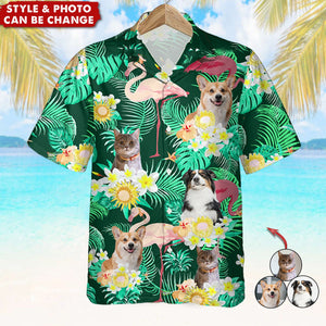 Custom Funny Pet Kids Photo Aloha Personalized Hawaiian Shirt