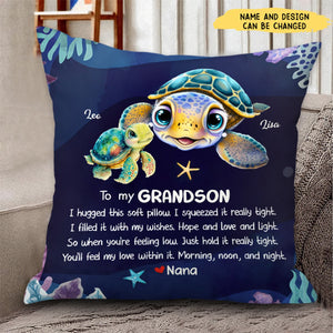 Grandson Gift I Hugged This Soft Pillow