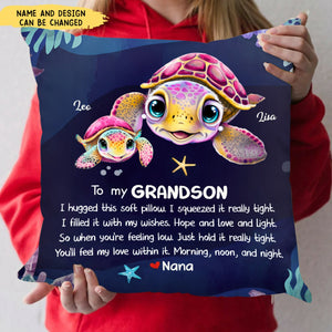 Grandson Gift I Hugged This Soft Pillow