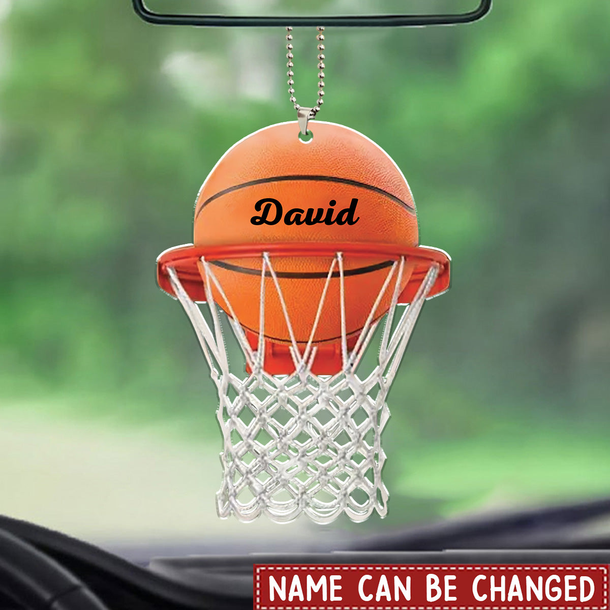 Personalized Basketball Car Ornament, Custom name Ornament , Gift for Basketball player