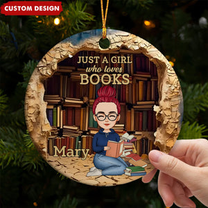 Where Books Are, Magic Happens - Personalized Ceramic Ornament - Christmas Gift For Book Lovers