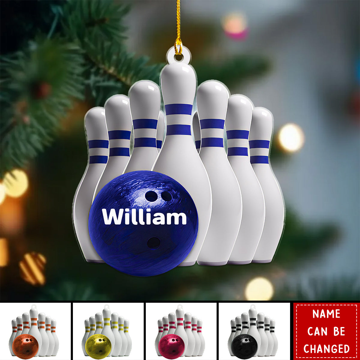 Personalized Bowling Christmas Ornament For Bowler - Gifts for Loved Bowling