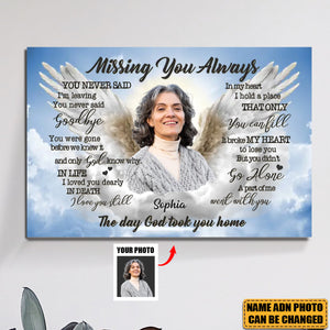 Personalized Canvas - Angel Portrait Blue Sky