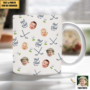 Best Dad By Par - Personalized Photo Mug