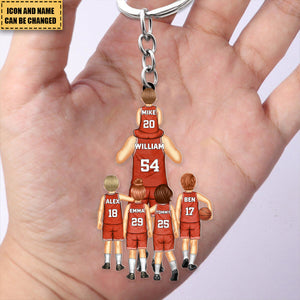 Personalized Dream Team Basketball Acrylic Keychain