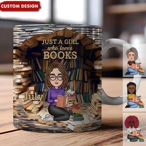 A Book A Day Keeps Reality Away - Personalized Custom Mug - Christmas Gift For Book Lovers