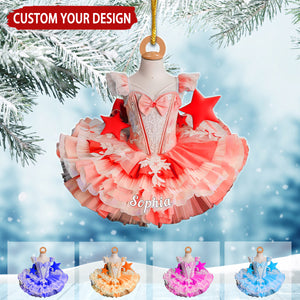 Ballet Dress Personalized Christmas Ornament, Gift For Ballet Lover