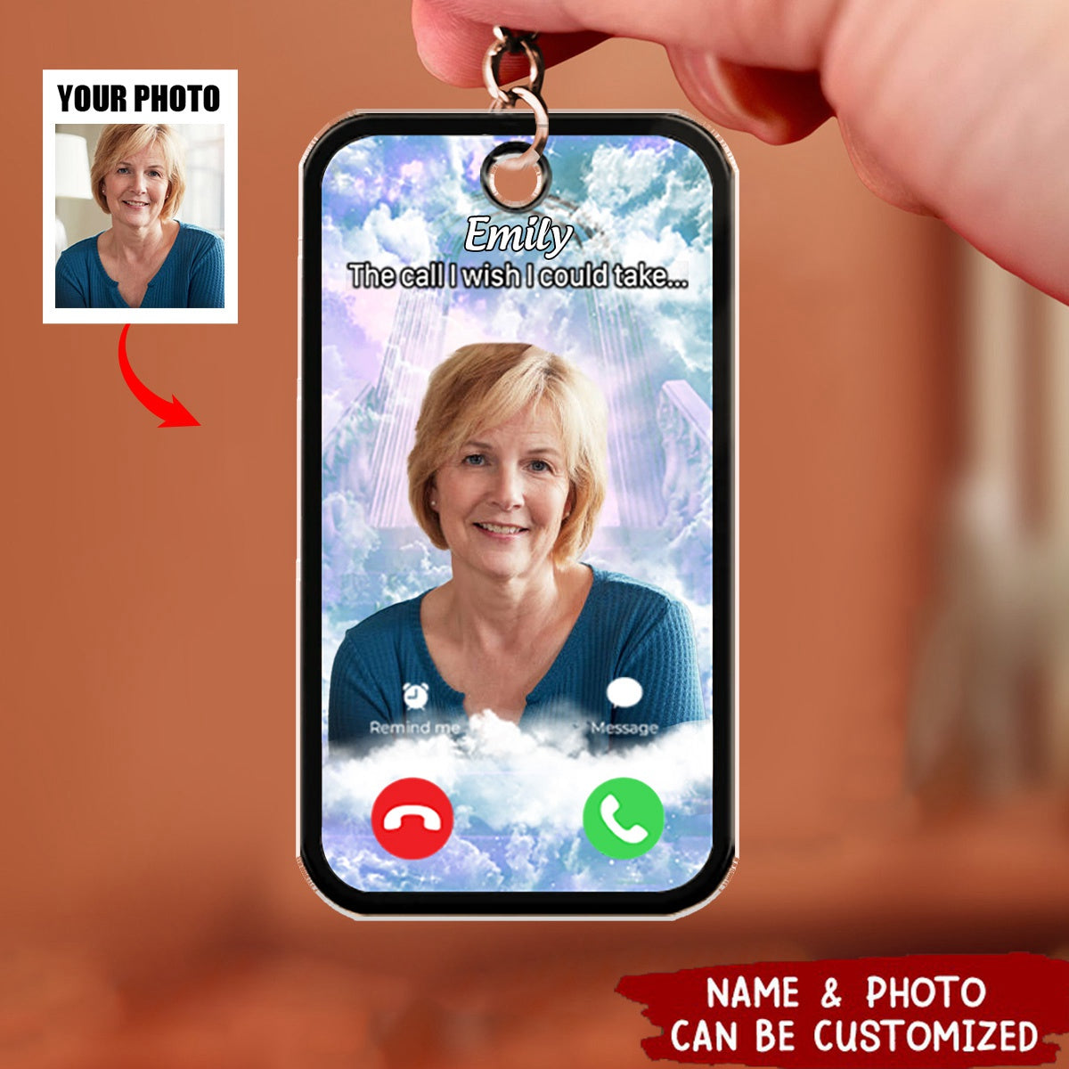 The Call I Wish I Could Take - Personalized Memorial Acrylic Keychain