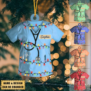 Personalized Nurse Scrubs - Gift For Nurse Acrylic Ornament