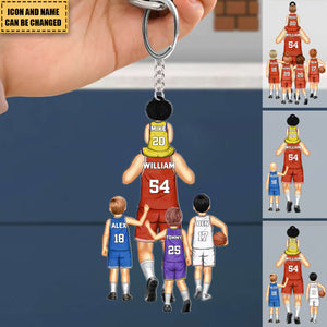 Personalized Dream Team Basketball Acrylic Keychain