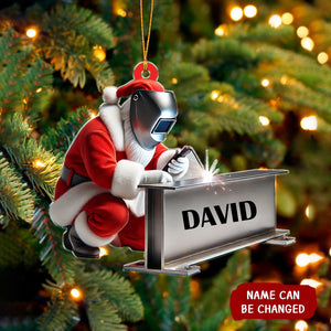 Custom Name Welder Ornament, Christmas Gift for Welder