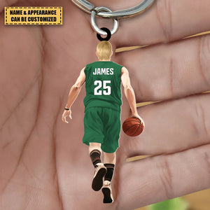 This Is My Basketball Personalized Acrylic Keychain, Gift For Basketball Lovers