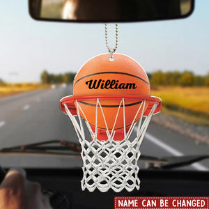 Personalized Basketball Car Ornament, Custom name Ornament , Gift for Basketball player