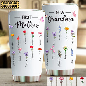 Mother - First Mom Now Grandma - Personalized Tumbler