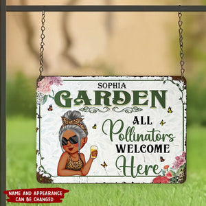 And Into The Garden I Go - Backyard Sign, Gift For Gardening Lovers, Gardeners - Personalized Classic Metal Signs