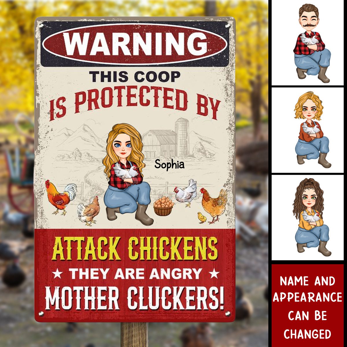 They Are Angry Mother Cluckers - Personalized Metal Sign