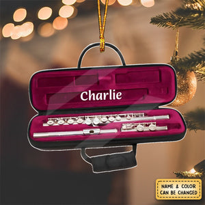 Flute Personalized Acrylic Christmas Ornament, Gift For Flute Players