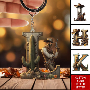 Western Letters - Personalized Keychain