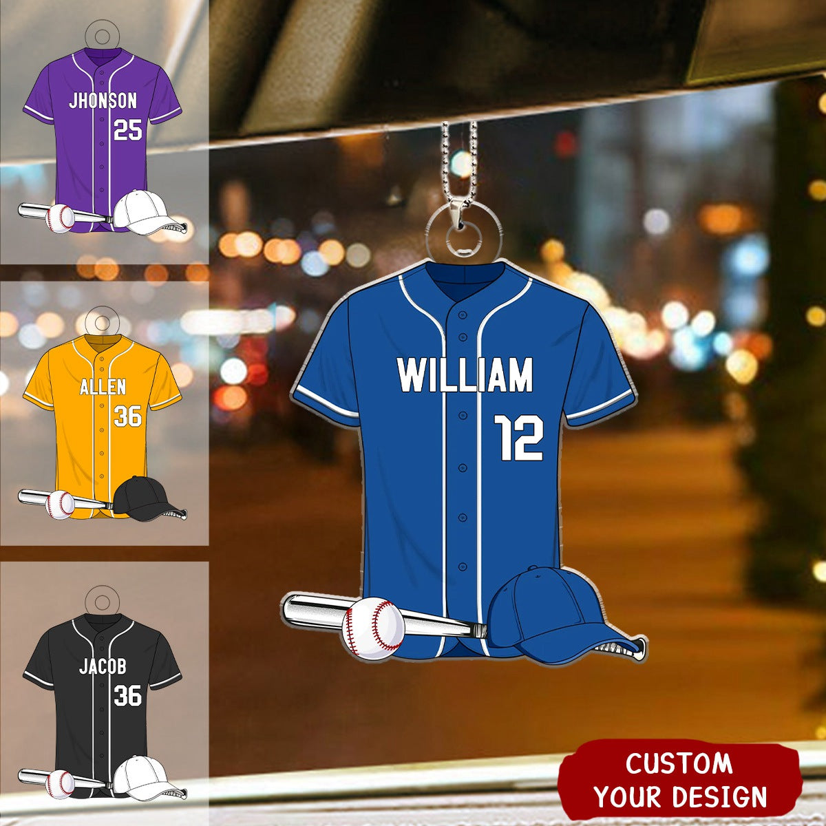 Baseball Shirt Personalized Acrylic Ornament, Gift For Son, Husband