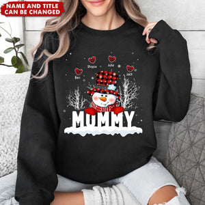 Personalized Grandma Snowman Custom Name Xmas Snow Vibes Christmas Gift Sweatshirt