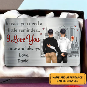 In Case You Need A Little Reminder Backside - Gift For Couples - Personalized Stainless Steel Card