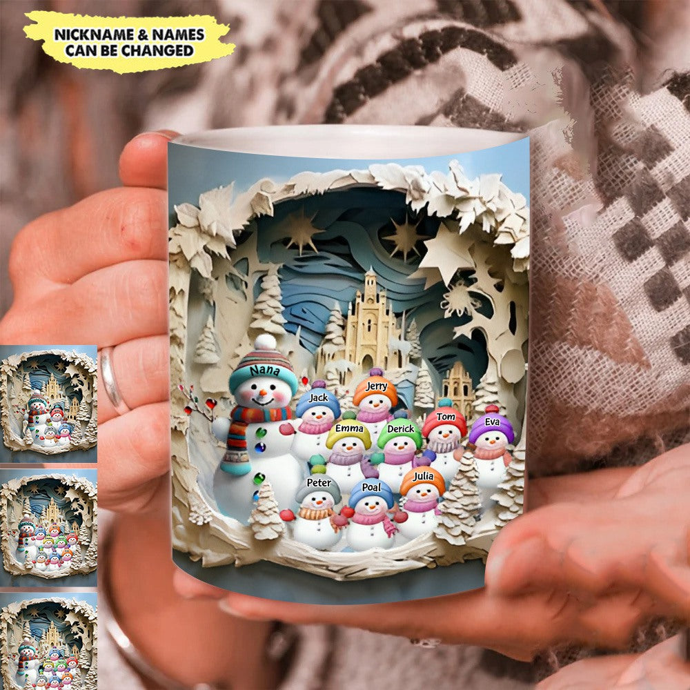 3D Inflated Christmas Mug Print