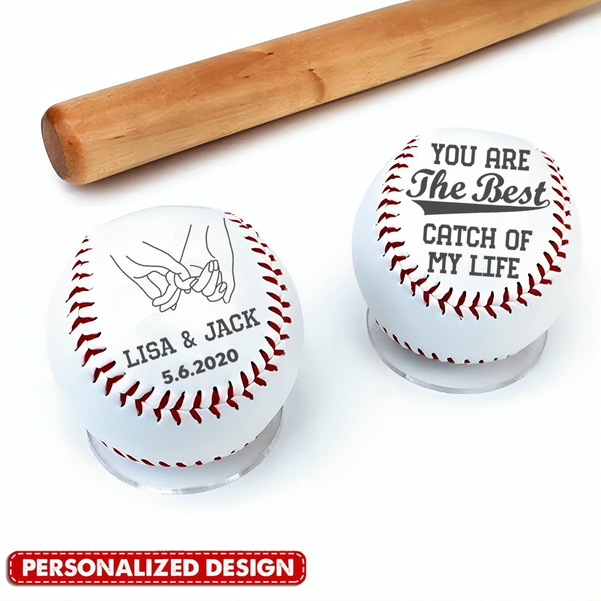 You Are The Best Catch Of My Life - Personalized Engraved Baseball