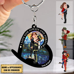 I Love You Always And Forever - Personalized Keychain