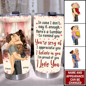 I'm Proud Of You I Love You - Personalized Couple Tumbler - Gift For Valentine's Day