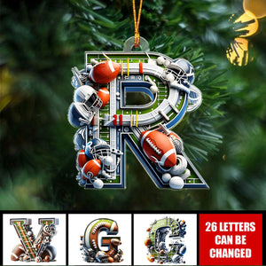 Custom Alphabet Letter Gifts For Sport Lover Christmas Ornament