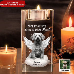 Custom Photo Your Light Will Always Shine - Personalized Crystal Candle Holder