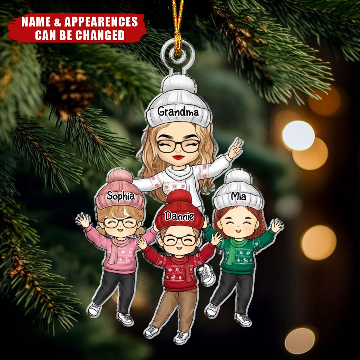 A Merry Christmas To Everybody - Family Personalized Custom Ornament - Christmas Gift For Grandma