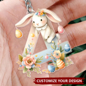 Easter Bunny Alphabet - Personalized Acrylic Keychain