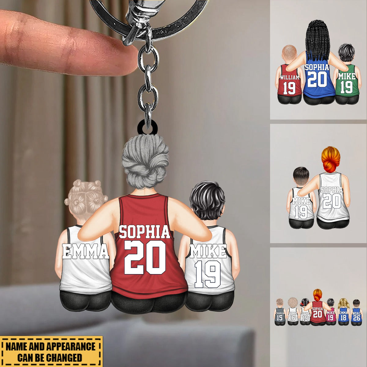 Gift For Sport Mom, Basketball Mom - Personalized Acrylic Keychain