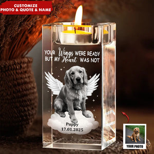 Custom Photo Your Light Will Always Shine - Personalized Crystal Candle Holder