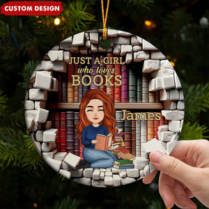 Books Are A Gateway To The World And Beyond - Personalized Ceramic Ornament - Christmas Gift For Book Lovers