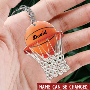 Personalized Basketball Keychain, Gift for Basketball player