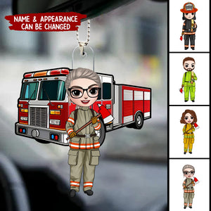 Personalized Firefighter Car Ornament - Gift For Firefighters