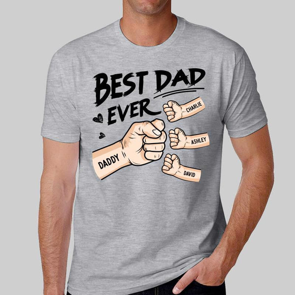 Personalized Father's day shirt - Personalized Firefighter Gift Custom Shirt,  Best Dad Ever Shirt, Just Ask Father's