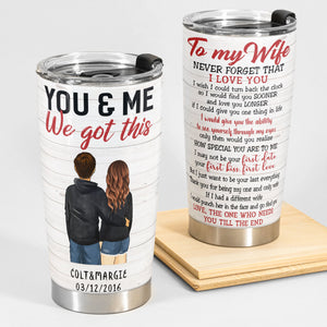 Thank You For Being My Wife - Personalized Tumbler Cup - Gift For Wife - Hoodie Couple