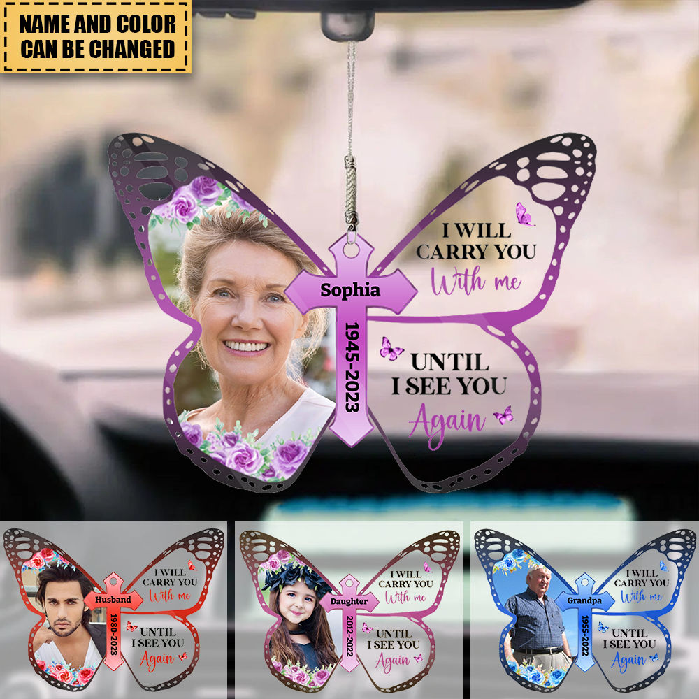 Memorial Gift Until I See You Again Butterfly Acrylic Ornament