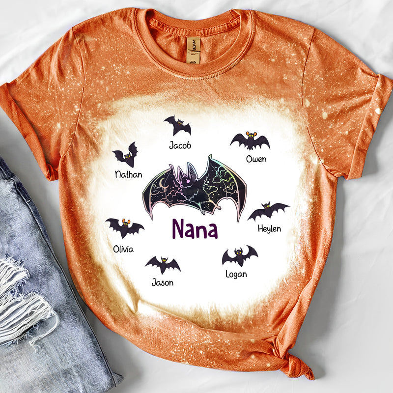 Halloween Creepy Bat Grandma Mom Kids Personalized 3D T-shirt