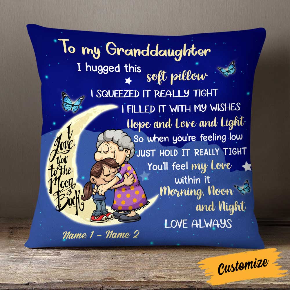 Personalized Mom Grandma Granddaughter Grandson Pillow - Newsvips