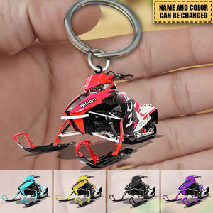 Personalized Snowmobile Keychain For Snowmobile Lovers