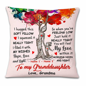 Personalized Mom Grandma Daughter Granddaughter Hug This Pillow