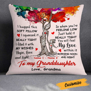 Personalized Mom Grandma Daughter Granddaughter Hug This Pillow