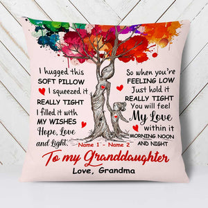 Personalized Mom Grandma Daughter Granddaughter Hug This Pillow