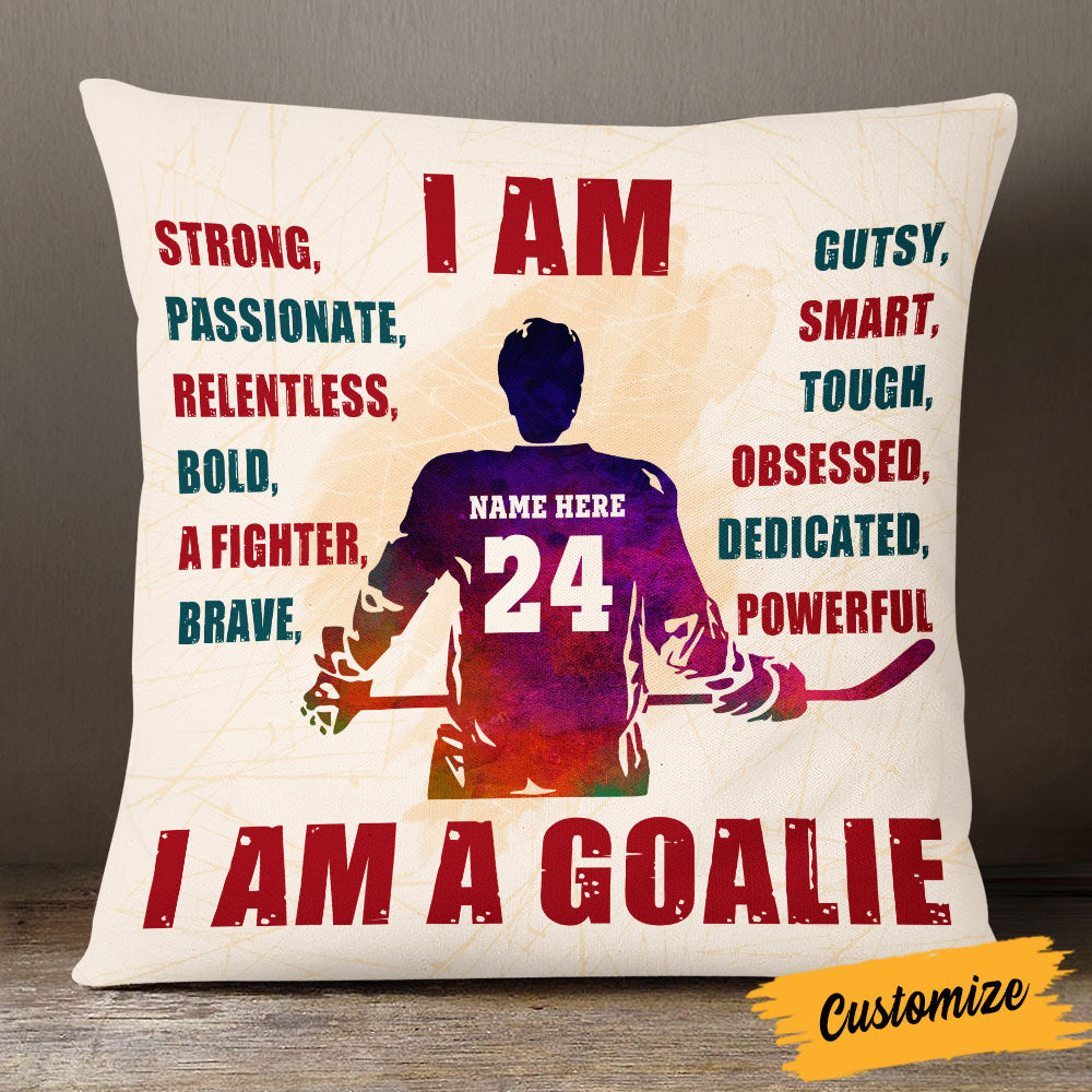 Personalized Hockey Player Pillow - newsvips