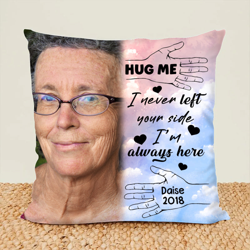 Botanical Memorial Personalized Photo 14-inch Throw Pillow